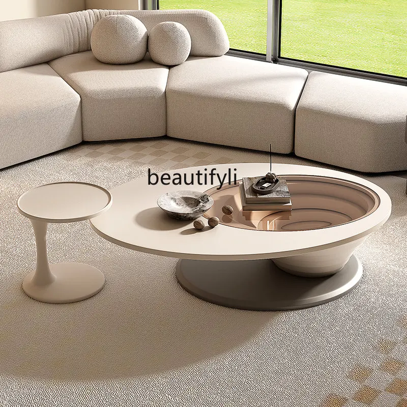 

Italian Style Villa High-End Special-Shaped Coffee Table Home Light Luxury Modern Designer Creative New Living Room Furniture