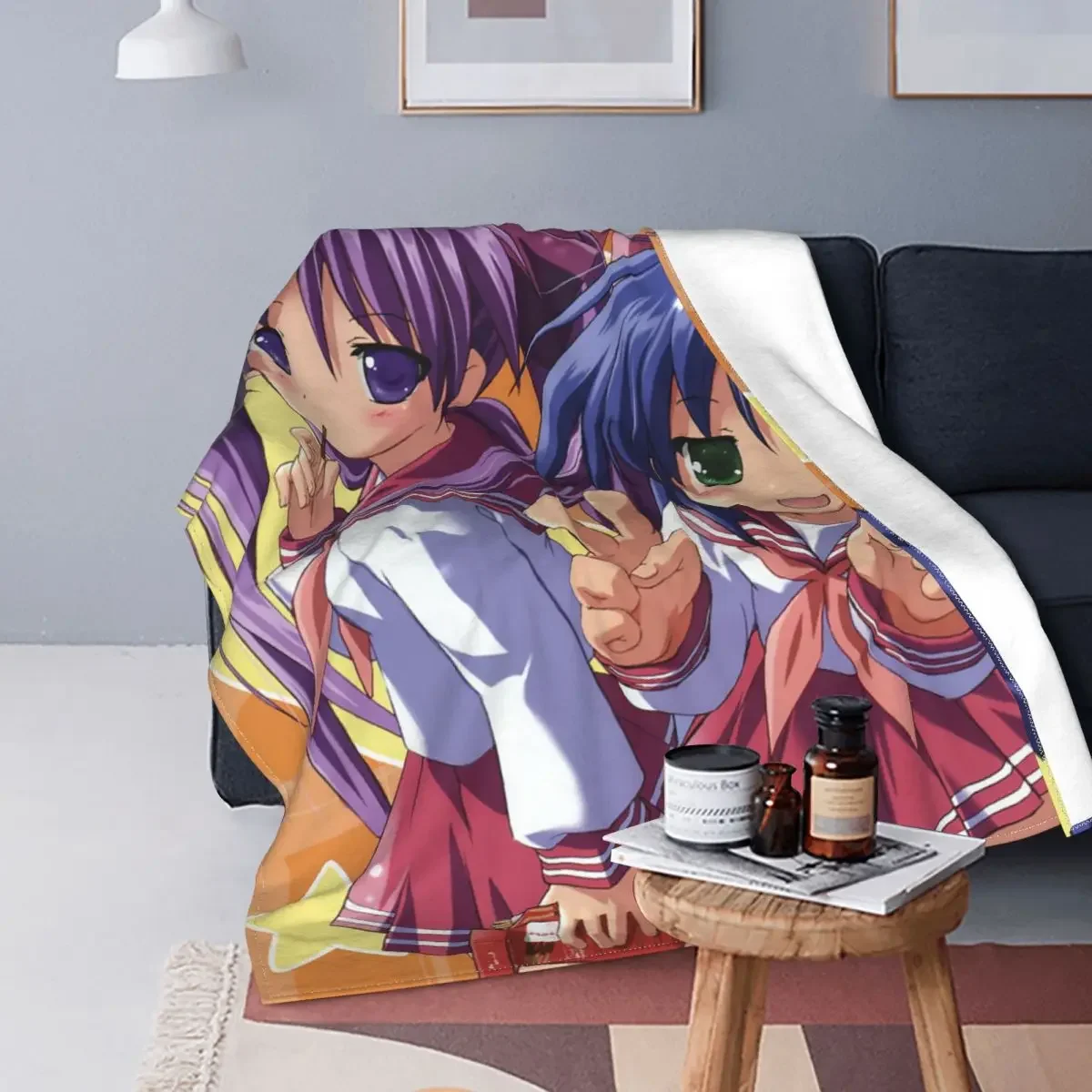 Lucky Star Anime Fleece Throw Blankets Konata Izumi Kagami Hiiragi Blanket for Home Travel Lightweight Thin Bedroom Quilt
Lucky Star Anime Fleece Throw Blankets Konata Izumi Kagami Hiiragi Blanket for Home Travel Lightweight Thin Bedroom Quilt