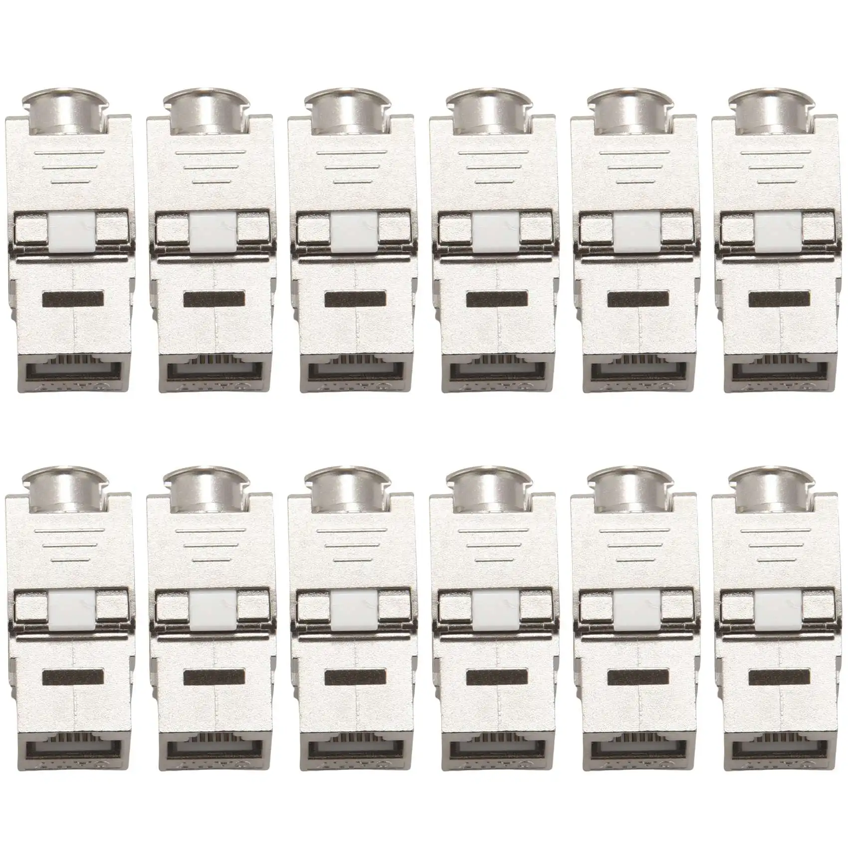 12 шт., экранированный сетевой адаптер RJ45 Keystone Cat7 Cat6A из цинкового сплава
12 шт., экранированный сетевой адаптер RJ45 Keystone Cat7 Cat6A из цинкового сплава