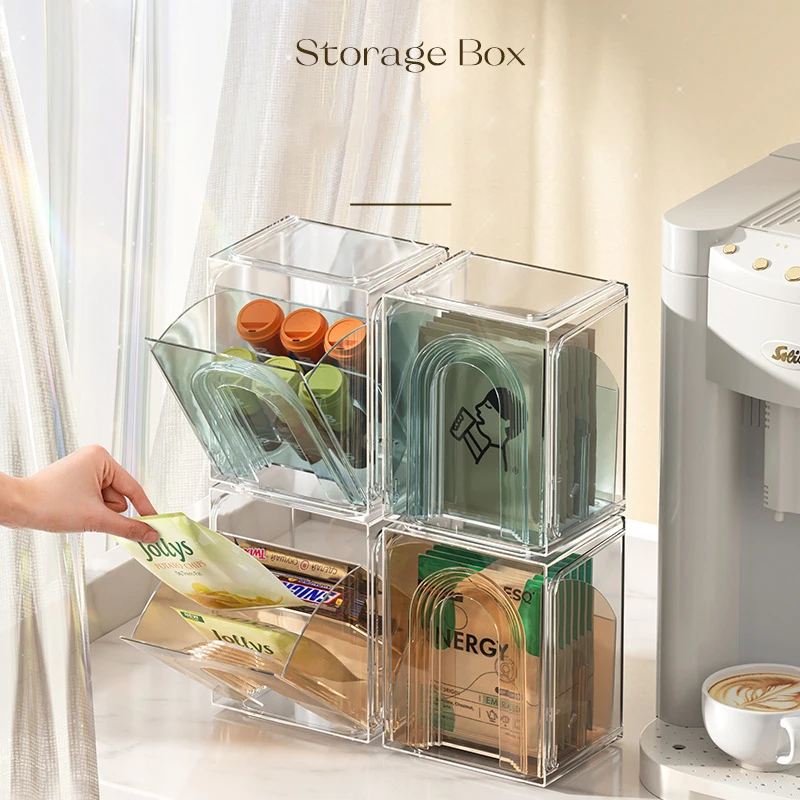 

1/2/4PCS Stackable Storage Containers Box with Drawers-Drawer Bins for Bathroom,Closet,Vanity,Makeup,Office Stationery Organizer