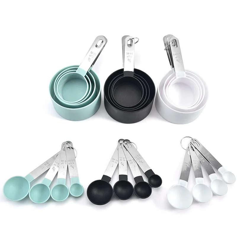 Stainless steel measuring cup, measuring tool and spoon set, stackable spoons, household tools, kitchen baking accessories
Stainless steel measuring cup, measuring tool and spoon set, stackable spoons, household tools, kitchen baking accessories
