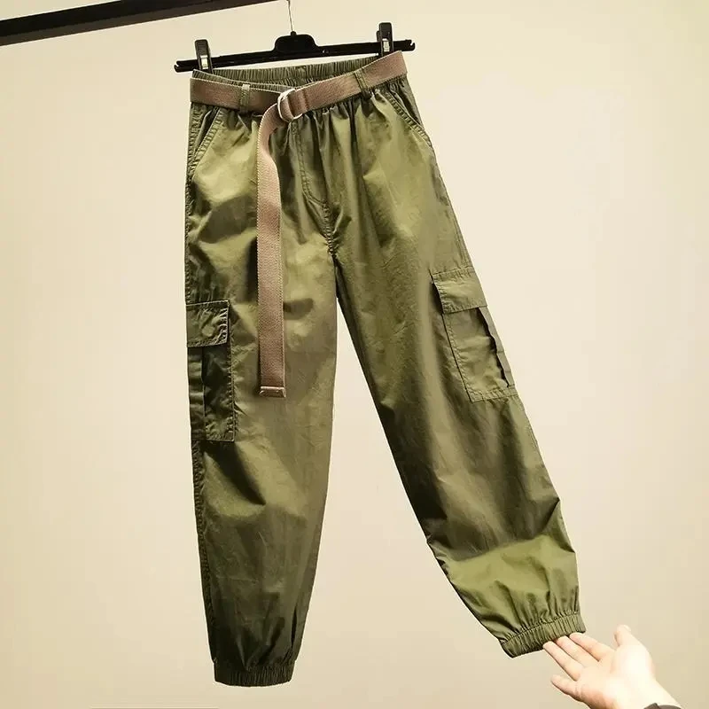 2023 New Elastic High-waisted Multi-pocket Tooling Pants Women's Spring Summer Casual Trousers Loose Nine-point Harem Pants
2023 New Elastic High-waisted Multi-pocket Tooling Pants Women's Spring Summer Casual Trousers Loose Nine-point Harem Pants