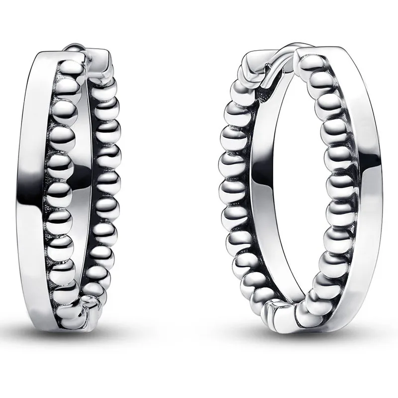 Original Silver Beads Signature Hoop Earring For Women 925 Sterling Silver Earring Wedding Gift Europe Jewelry
Original Silver Beads Signature Hoop Earring For Women 925 Sterling Silver Earring Wedding Gift Europe Jewelry