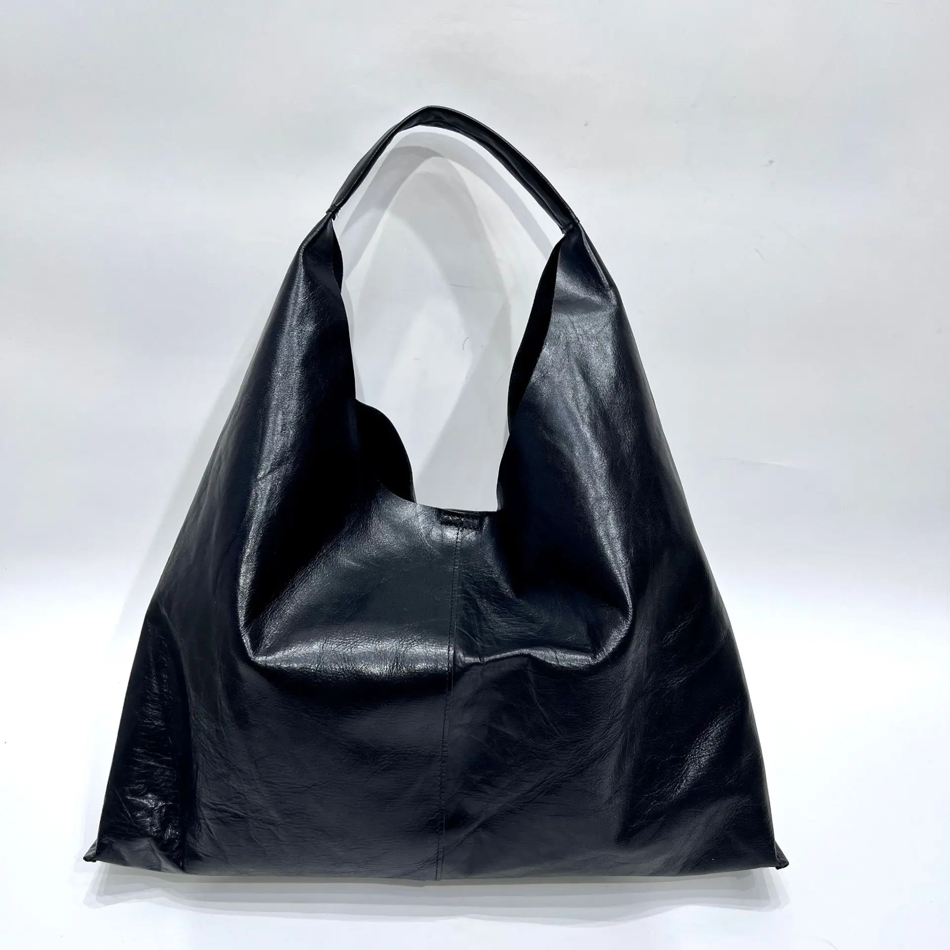 Handmade Cow Leather Tote Bags Designer Cowhide Handbags Women Big Shoulder Bags Fashion Female Large Capacity Black Tote Bag
Handmade Cow Leather Tote Bags Designer Cowhide Handbags Women Big Shoulder Bags Fashion Female Large Capacity Black Tote Bag