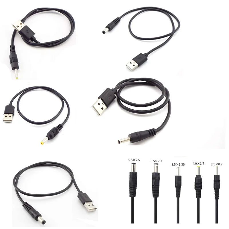 1m USB type A Male Jack plug to DC 5.5x2.5 3.5x1.35 4.0x1.7 5.5x2.1mm male Power supply type A extension cable connector cords J
1m USB type A Male Jack plug to DC 5.5x2.5 3.5x1.35 4.0x1.7 5.5x2.1mm male Power supply type A extension cable connector cords J