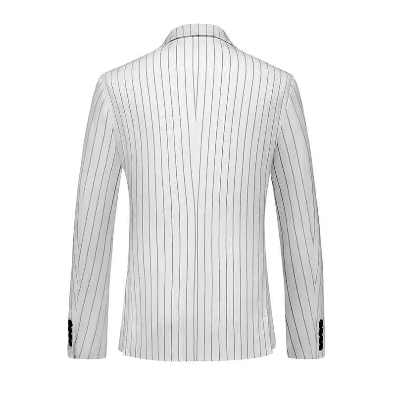 Fashion Men Double Breasted Striped Suit 2 Piece Black / Wine Red Homme Business Social Wedding Party Blazers and Trousers 207 S1e4bc89283e649a195715890576782fcR