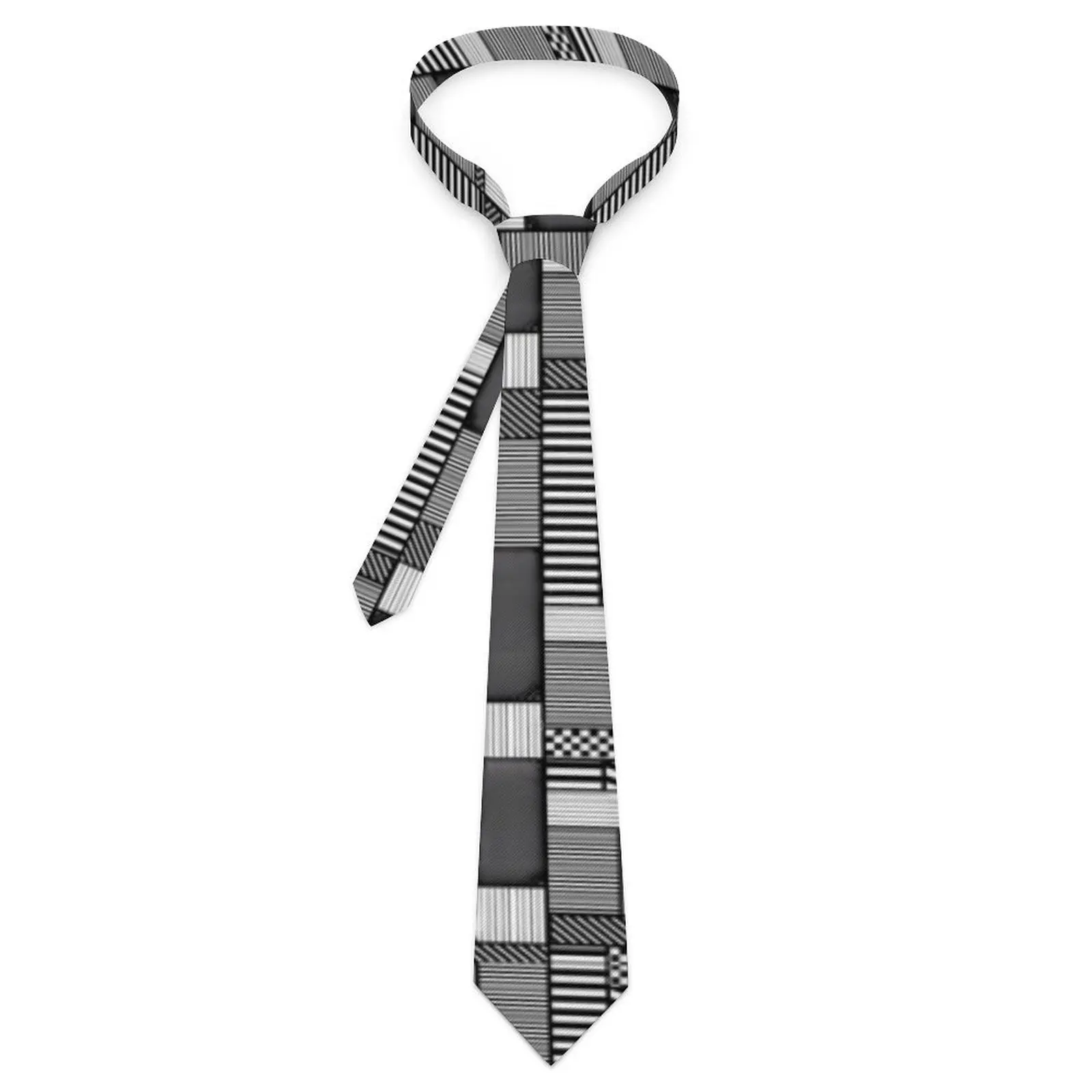 Mens Tie Black And White Geo Print Neck Ties Geomatric Patchwork Vintage Cool Collar Tie Wedding Party Necktie Accessories
Mens Tie Black And White Geo Print Neck Ties Geomatric Patchwork Vintage Cool Collar Tie Wedding Party Necktie Accessories