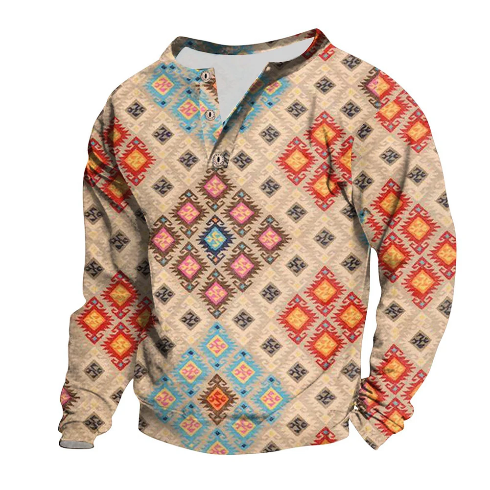 Casual Men's Clothing T-shirts 3D Print Graphic Long Sleeve Crew Neck Henley Button Collar Pullover Tee Tops T Shirt For Men
Casual Men's Clothing T-shirts 3D Print Graphic Long Sleeve Crew Neck Henley Button Collar Pullover Tee Tops T Shirt For Men