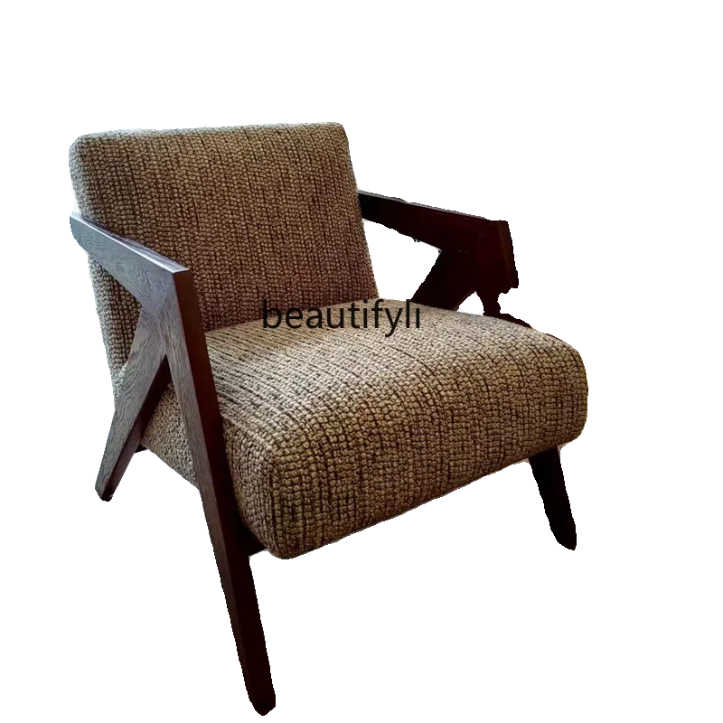Nordic Antique Style Single-Seat Sofa Chair Solid Wood Retro Living Room Designer Armchair Business Reception Leisure Chair
Nordic Antique Style Single-Seat Sofa Chair Solid Wood Retro Living Room Designer Armchair Business Reception Leisure Chair