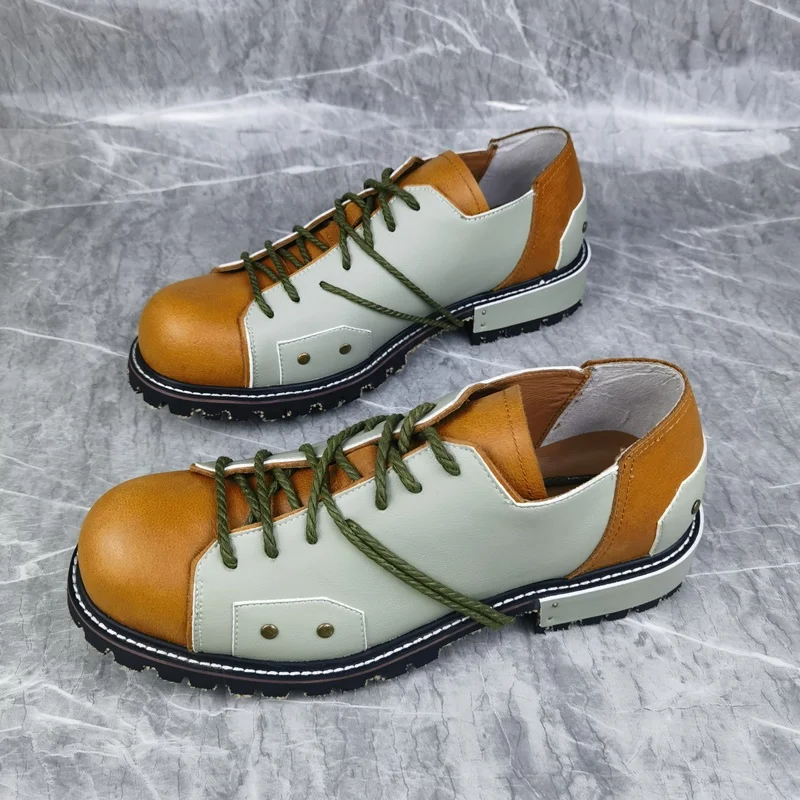 Mixed Colors Italian Leather Shoes For Men Luxury Mens Genuine Leather Dress Shoes Round Toe Lace-up Party And Prom Shoes
Mixed Colors Italian Leather Shoes For Men Luxury Mens Genuine Leather Dress Shoes Round Toe Lace-up Party And Prom Shoes