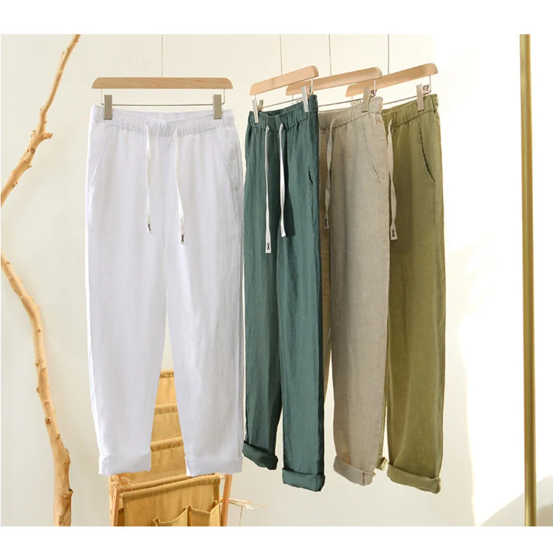 2023 Spring Summer Linen Long Pants For Men Casual Solid color Straight Elastic Waist Drawstring Beach Comfortable Trousers 4XL
2023 Spring Summer Linen Long Pants For Men Casual Solid color Straight Elastic Waist Drawstring Beach Comfortable Trousers 4XL