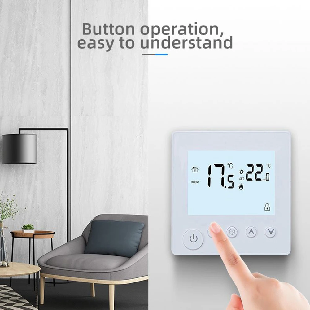 Digital Thermostat 220V Child Lock Plastic Replacement Spare Parts Temperature Underfloor Heating Wall Heating
Digital Thermostat 220V Child Lock Plastic Replacement Spare Parts Temperature Underfloor Heating Wall Heating
