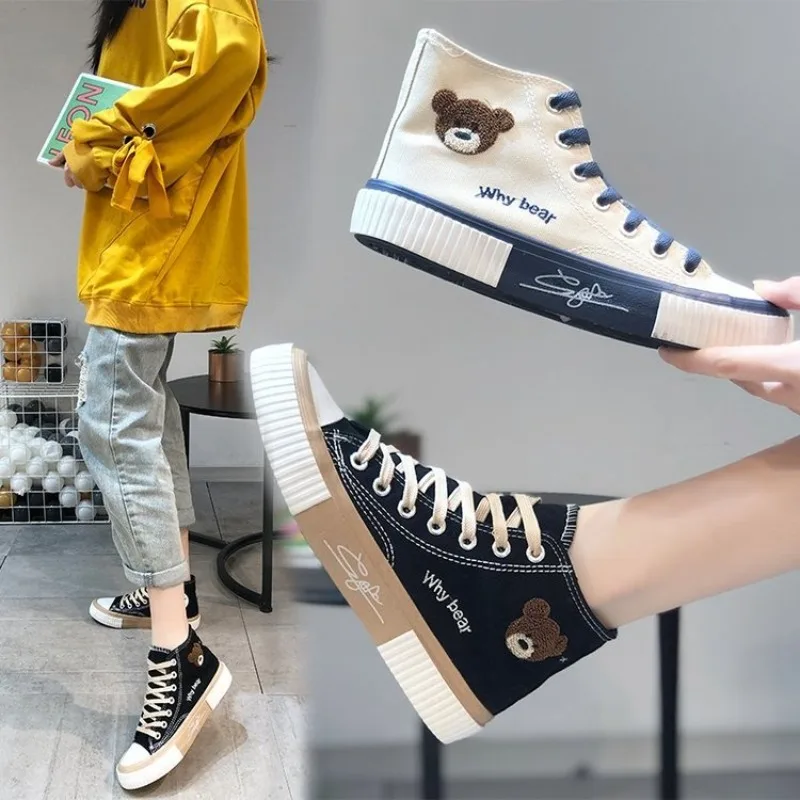 Cute Canvas Shoes Women Breathable Sneakers Brand Sport Shoes Woman Casual Vulcanized Tennis Shoe Flats High Top Zapatos Mujer
Cute Canvas Shoes Women Breathable Sneakers Brand Sport Shoes Woman Casual Vulcanized Tennis Shoe Flats High Top Zapatos Mujer