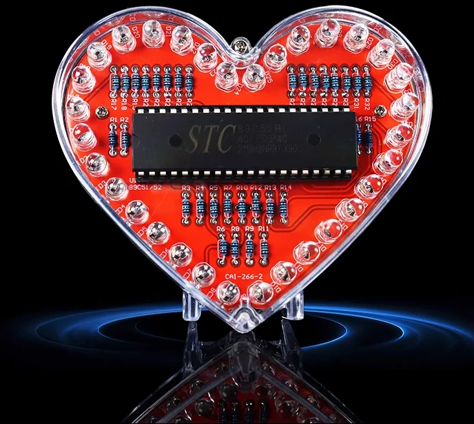 colorful LED heart DIY making kit soldering learn kit Creative gifts led diy electronic kit AA battery power supply
colorful LED heart DIY making kit soldering learn kit Creative gifts led diy electronic kit AA battery power supply