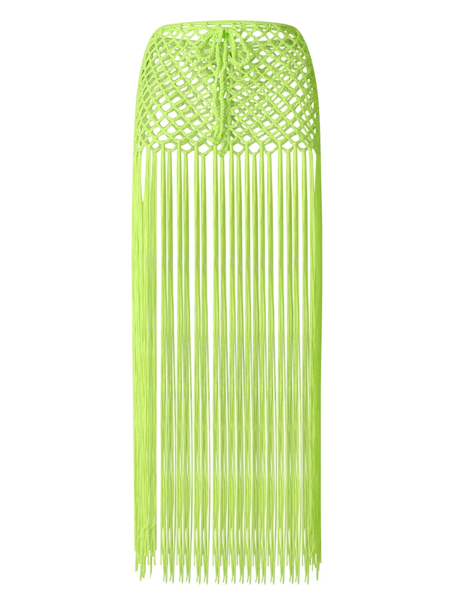 Summer Sexy Women's Sunscreen Beach Cover-Ups Skirts Crochet Cutout Solid Color Tassels Pool Beach Green Skirts
Summer Sexy Women's Sunscreen Beach Cover-Ups Skirts Crochet Cutout Solid Color Tassels Pool Beach Green Skirts