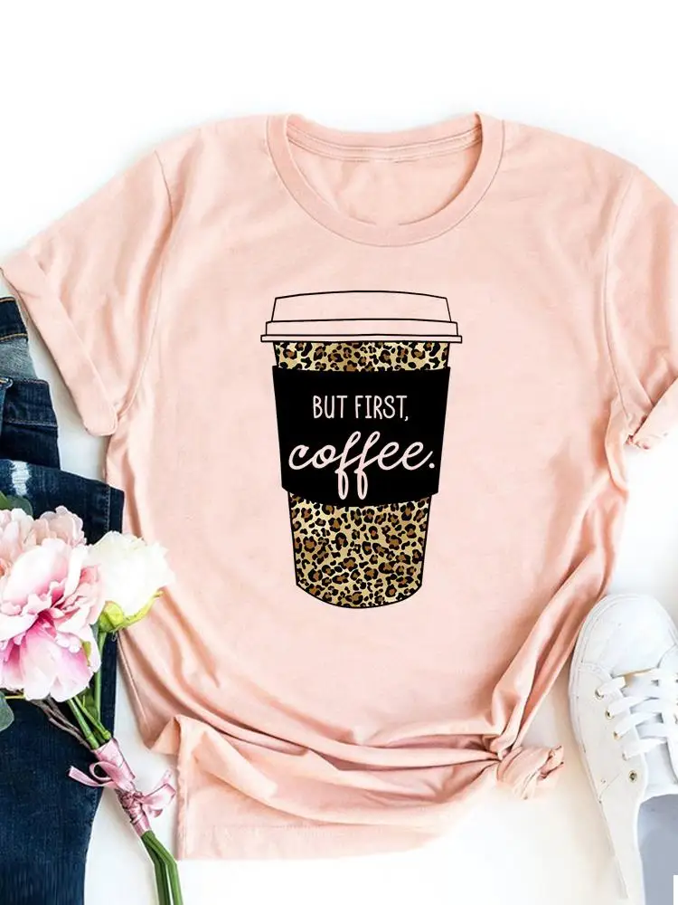 Graphic T-shirt Fashion Basic Tee Top Print T Shirt Short Sleeve Leopard Coffee Sweet Trend Summer Clothes Women Clothing
Graphic T-shirt Fashion Basic Tee Top Print T Shirt Short Sleeve Leopard Coffee Sweet Trend Summer Clothes Women Clothing