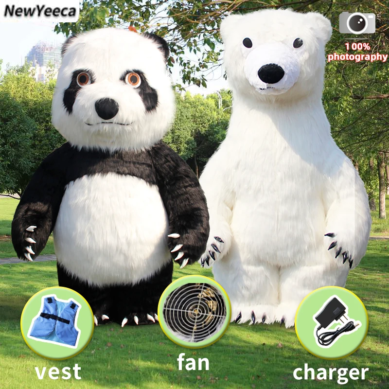Inflatable 2M/2.6M/3M Big Panda Polar Bear Mascot Cosplay Costumes Party Advertising Plush Furry Cartoon Doll Clothing For Adult
Inflatable 2M/2.6M/3M Big Panda Polar Bear Mascot Cosplay Costumes Party Advertising Plush Furry Cartoon Doll Clothing For Adult