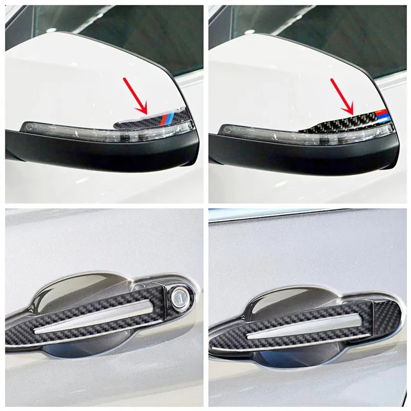 

Carbon Fiber Car Exterior Rearview Mirror Door Sill Door Handle Modification Cover Trim Strips Stickers For BMW X5 X6 E70 E71