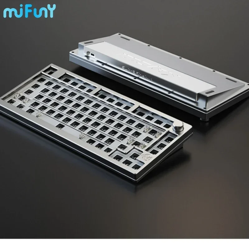 

MiFuny 75% Wireless Mechanical Keyboard Bluetooth 81 Key Office and Gaming Keyboards Kit Hot Swap Tri mode RGB Backlight Teclado