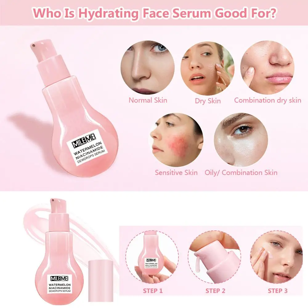 Watermelon Niacinamide Vitamin C Face Serum Even Skin Brightening Antioxidant Essence Tone 50ml Skin Care Whiting Moisturis J5J2
Watermelon Niacinamide Vitamin C Face Serum Even Skin Brightening Antioxidant Essence Tone 50ml Skin Care Whiting Moisturis J5J2
