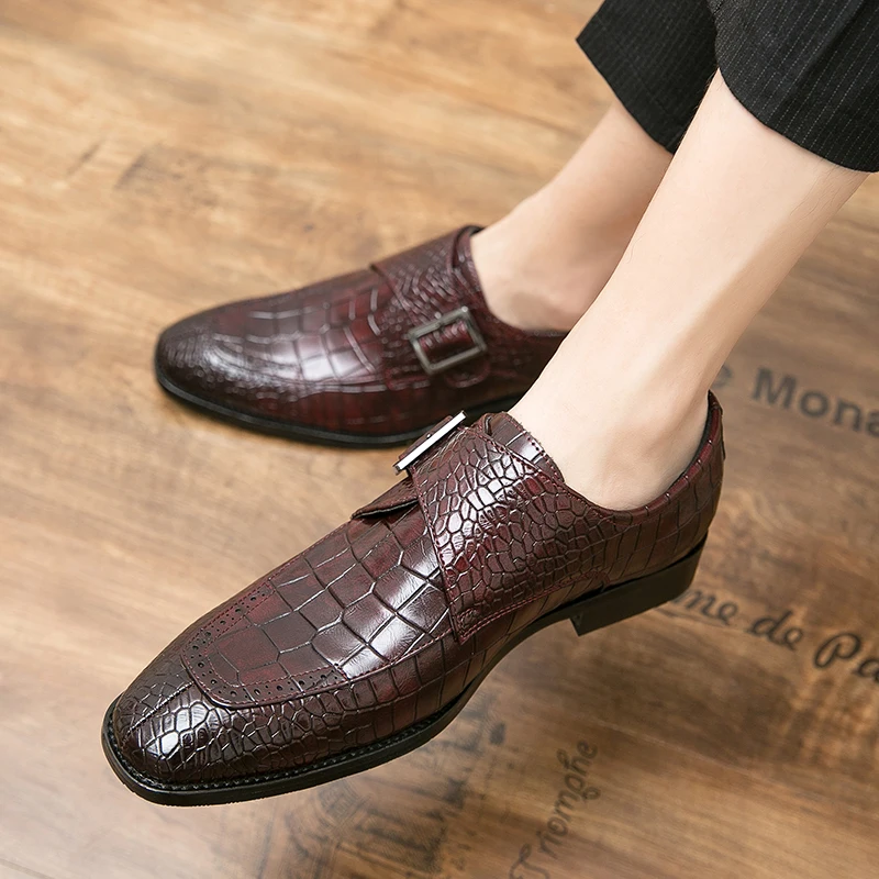 Fashion Plaid Men Dress Shoes Business Oxfords Footwear For Male Buckle Loafers Plus Size 38-48 Wedding Shoes
Fashion Plaid Men Dress Shoes Business Oxfords Footwear For Male Buckle Loafers Plus Size 38-48 Wedding Shoes
