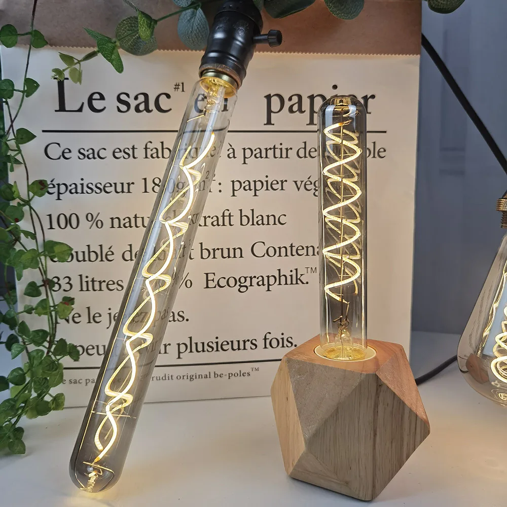 TIANFAN Retro Edison LED Tubular Spiral Dimmable Bulb 220V-240V 4W T28 T32 Smoke Tube LED Filament Lamp
TIANFAN Retro Edison LED Tubular Spiral Dimmable Bulb 220V-240V 4W T28 T32 Smoke Tube LED Filament Lamp