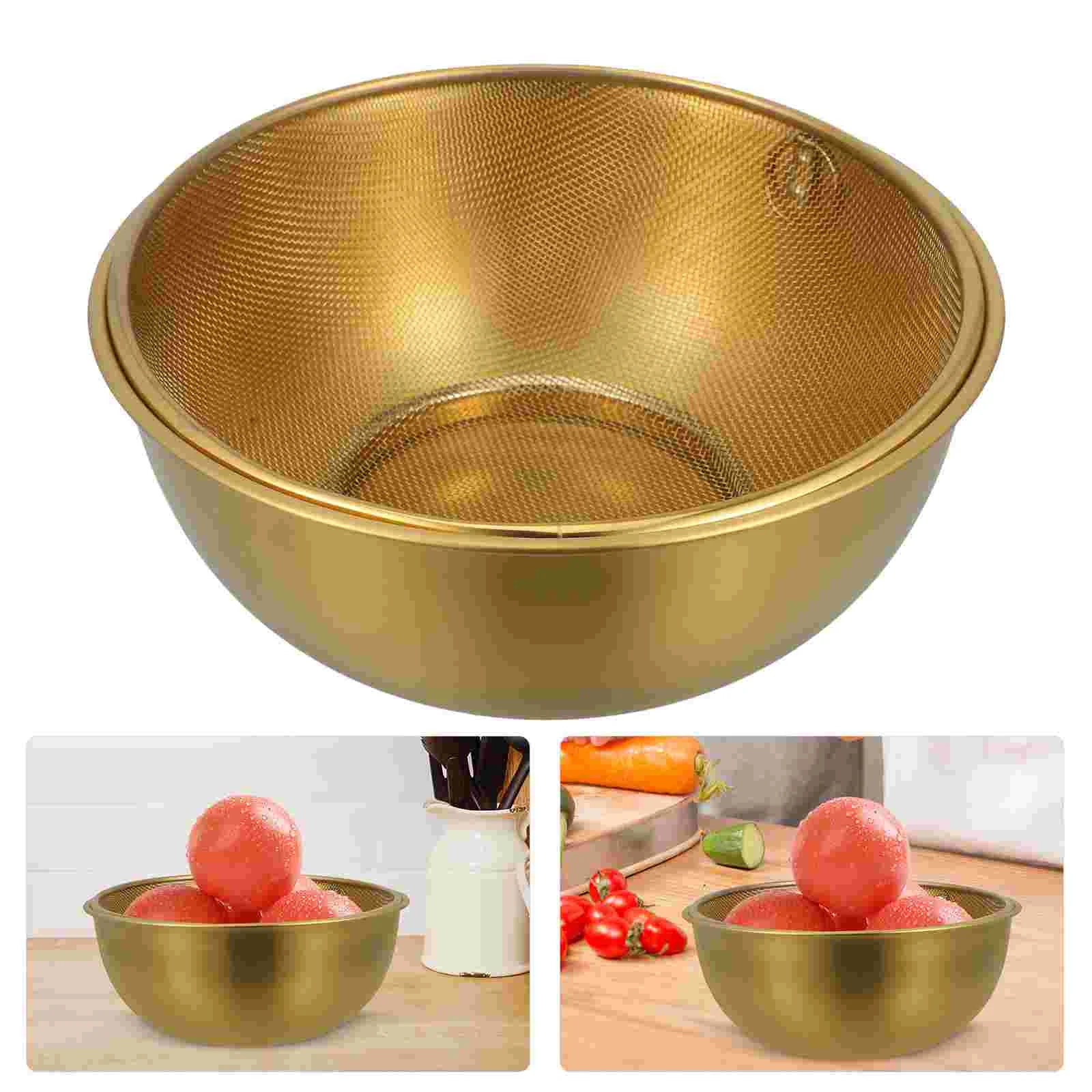 Stainless Steel Colander and Bowl Set Kitchen Colander Strainer Basket Mesh Strainer Basket Drainer Rice Basket Washer Bowl
Stainless Steel Colander and Bowl Set Kitchen Colander Strainer Basket Mesh Strainer Basket Drainer Rice Basket Washer Bowl