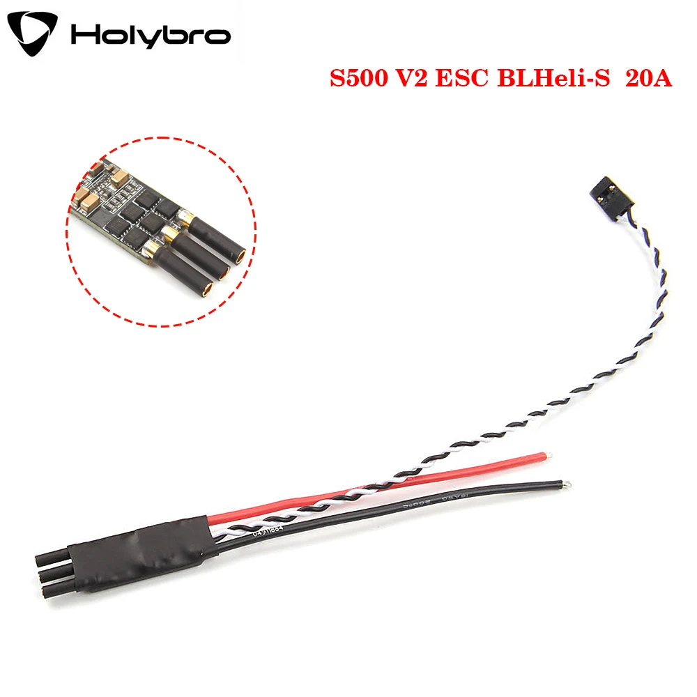 

Holybro BLHeli S 2-4S 20A ESC S500 V2 Spare Parts EFM8BB21F16G MCU Supports Dshot150, Dshot300 and Dshot600 for RC FPV Drone