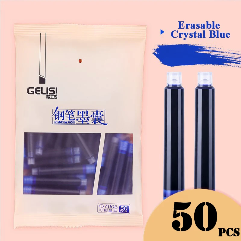 50pcs Erasable Ink Supplies Fountain Pen Ink Refill Cartridge Bag Set Office School Student Stationery
50pcs Erasable Ink Supplies Fountain Pen Ink Refill Cartridge Bag Set Office School Student Stationery