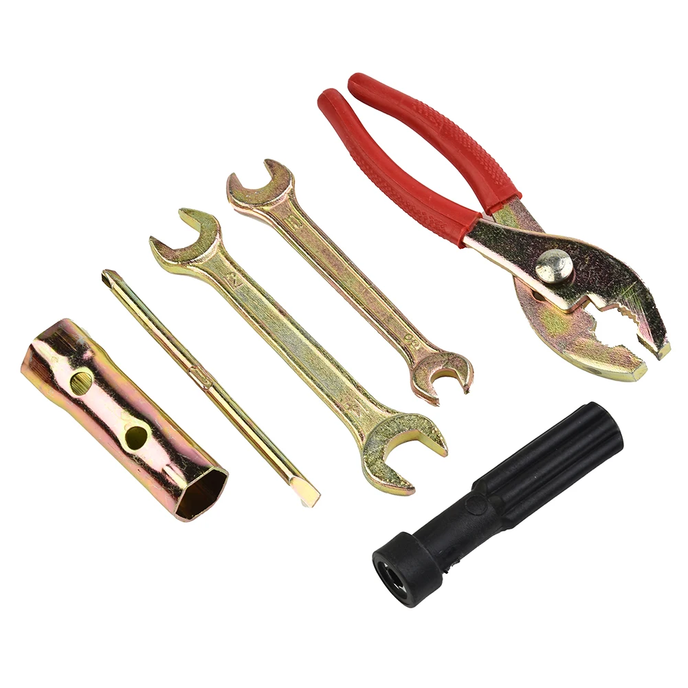 Premium 5 Piece Motorcycle Tool Kit with Pliers Wrench and Spark Plug Remover Convenient Storage Pocket Included
Premium 5 Piece Motorcycle Tool Kit with Pliers Wrench and Spark Plug Remover Convenient Storage Pocket Included