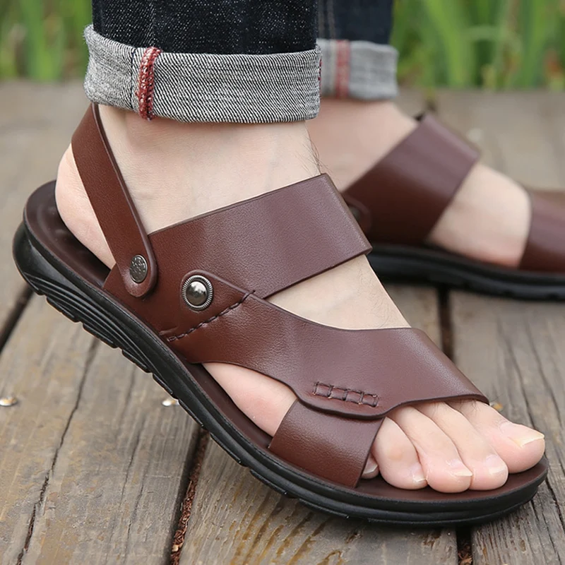 Summer Sandals MEN'S Leather Classic Roman Sandals 2024 Slippers Outdoor Sports Beach Rubber Breathable Casual Flip Flops
Summer Sandals MEN'S Leather Classic Roman Sandals 2024 Slippers Outdoor Sports Beach Rubber Breathable Casual Flip Flops