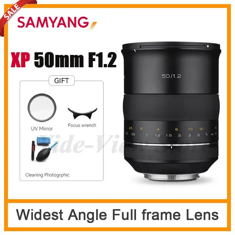 

Samyang XP 50mm F1.2 Widest Angle Full frame Lens For Canon EF SLR Camera Rebel T6 EOS 450D 500D 650D 700D 750D 800D Mark II IV