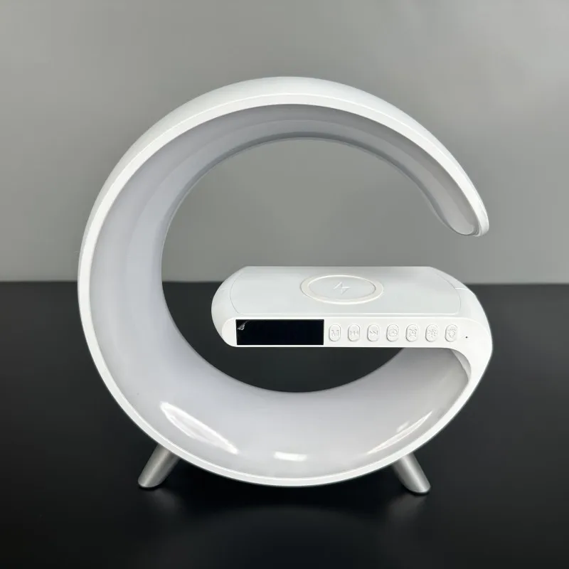 BLuetooth speaker clock with time temperature display Wireless charger 15W with LED light App Control Sunrise Clock
BLuetooth speaker clock with time temperature display Wireless charger 15W with LED light App Control Sunrise Clock