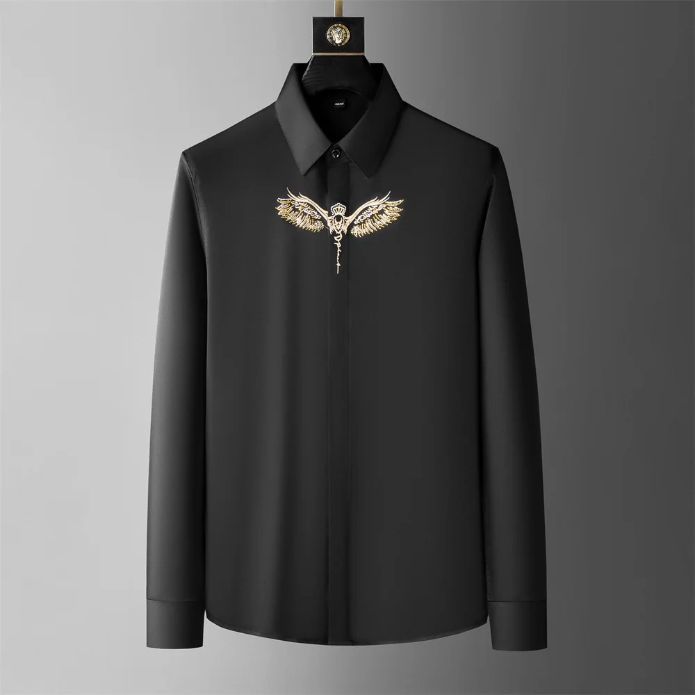 Luxury Rhinestone Shirts for Men High-quality Business Casual Dress Shirt Streetwear Social Party Tuxedo Camisa Masculina 2023
Luxury Rhinestone Shirts for Men High-quality Business Casual Dress Shirt Streetwear Social Party Tuxedo Camisa Masculina 2023