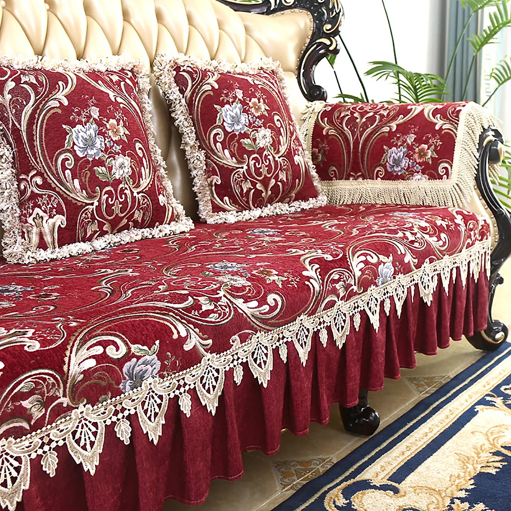 European Sofa Covers Four Seasons Universal Non-Slip Cushion Backrest Armrest Towel Jacquard Slipcovers Sofa Protector Cover
European Sofa Covers Four Seasons Universal Non-Slip Cushion Backrest Armrest Towel Jacquard Slipcovers Sofa Protector Cover