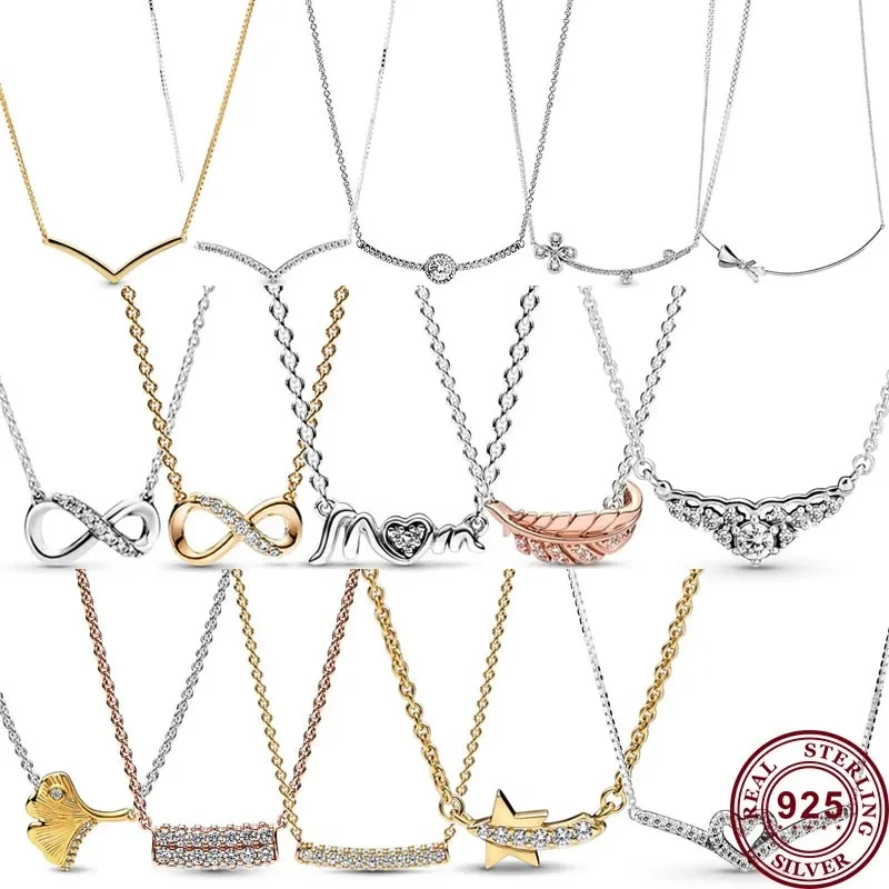 Hot Selling 925 Sterling Silver Classic Sparkling Eternal V-shaped Original Women's Logo Collarbone Necklace DIY Charm Jewelry
Hot Selling 925 Sterling Silver Classic Sparkling Eternal V-shaped Original Women's Logo Collarbone Necklace DIY Charm Jewelry