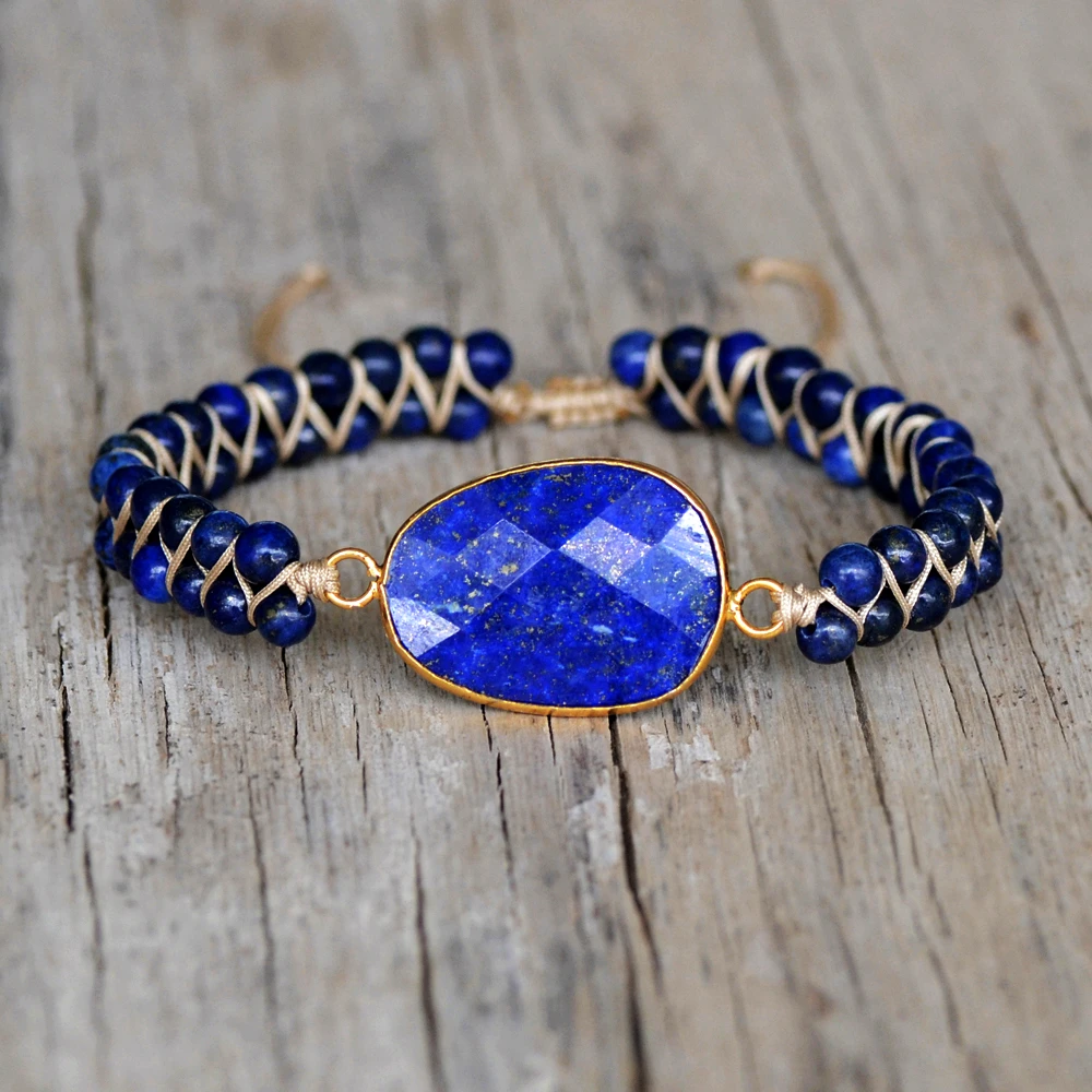 Natural Lapis Lazuli Charm Bracelet lapis lazuli Beaded Bracelet Handmade Wrapped Lasurite Bracelets for Women Birthday Gifts
Natural Lapis Lazuli Charm Bracelet lapis lazuli Beaded Bracelet Handmade Wrapped Lasurite Bracelets for Women Birthday Gifts