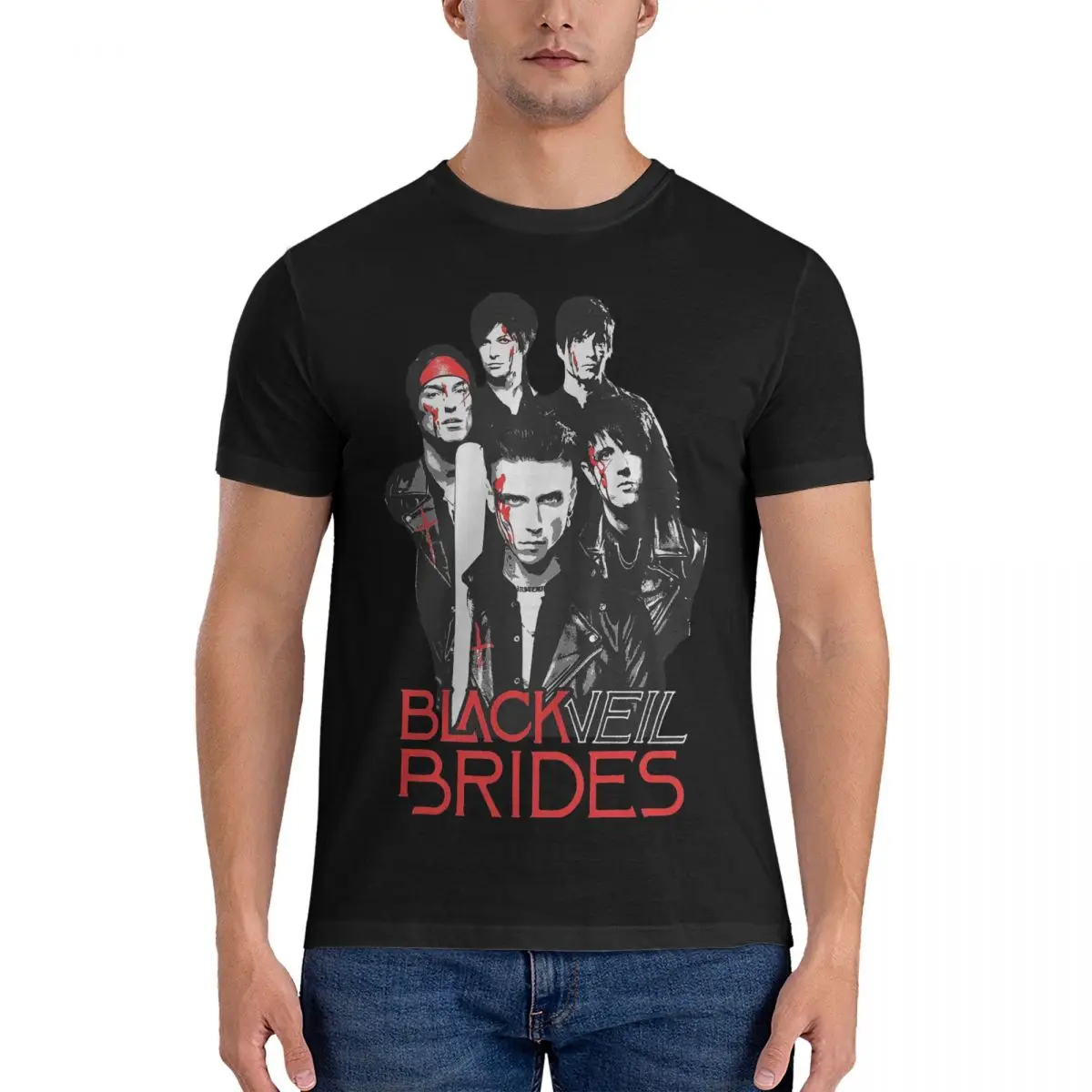Men T-Shirts American Band Funny 100% Cotton Tee Shirt Short Sleeve Black Veil Brides T Shirts Crew Neck Tops Gift Idea
Men T-Shirts American Band Funny 100% Cotton Tee Shirt Short Sleeve Black Veil Brides T Shirts Crew Neck Tops Gift Idea