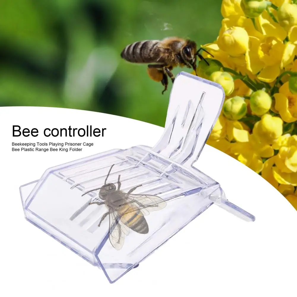 

5Pcs Queen Bee Catcher Anti-stinging Plastic Clear Bee Catching Clip Beekeeping Cage Beekeepers Tool Garden Supplies