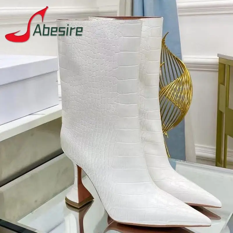 Snake Pattern Side Zipper Short Boots Sexy Pointed Toe High Heels Fashion Solid Color Catwalk Party Office Casual Women's Shoes
Snake Pattern Side Zipper Short Boots Sexy Pointed Toe High Heels Fashion Solid Color Catwalk Party Office Casual Women's Shoes