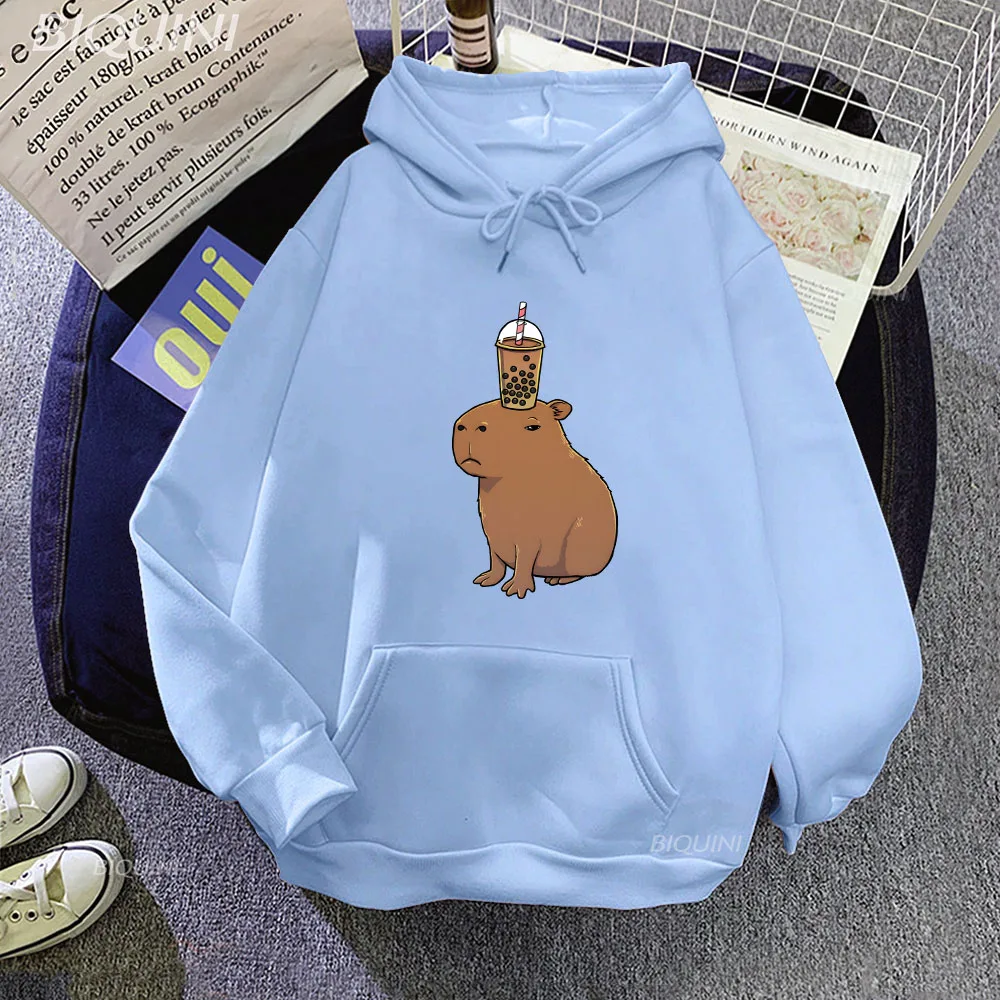 Capybara Loves Drinking Bubble Tea Sweatshirt for Women/Men Korean Style Cartoon Graphic Hoodies High Quality Crewneck Clothes
Capybara Loves Drinking Bubble Tea Sweatshirt for Women/Men Korean Style Cartoon Graphic Hoodies High Quality Crewneck Clothes