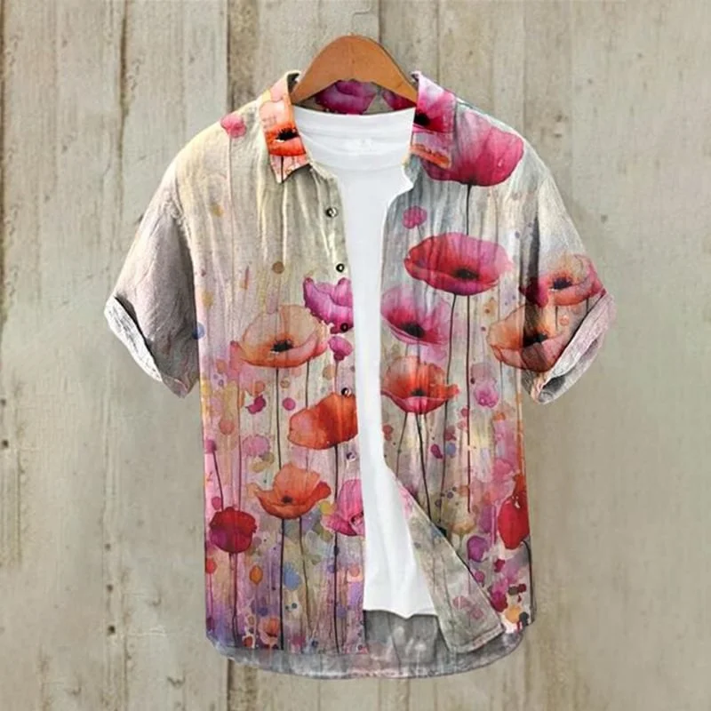 Hawaiian Shirt Men's Vintage Summer Shirt Lotus 3D Printed Lapel Button Linen Short Sleeve Shirt Large Size XS-5XL Men's Clothin
Hawaiian Shirt Men's Vintage Summer Shirt Lotus 3D Printed Lapel Button Linen Short Sleeve Shirt Large Size XS-5XL Men's Clothin