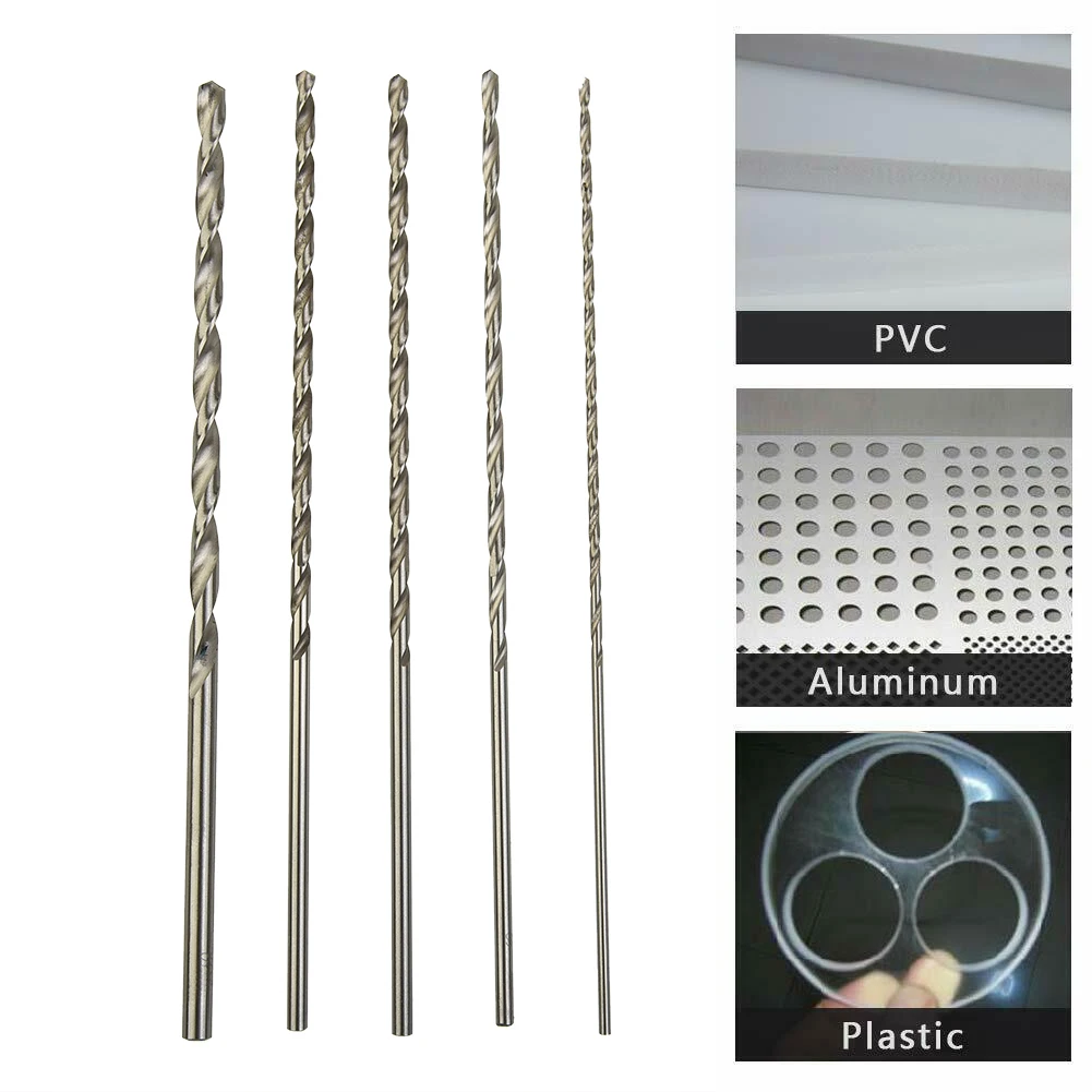 5Pcs Drill Bits 2 3 3.5 4 5mm Double Fluted HSS Straight Shank Drill Bit 160mm For Hand Drills Impact Drills Power Tool Parts
5Pcs Drill Bits 2 3 3.5 4 5mm Double Fluted HSS Straight Shank Drill Bit 160mm For Hand Drills Impact Drills Power Tool Parts