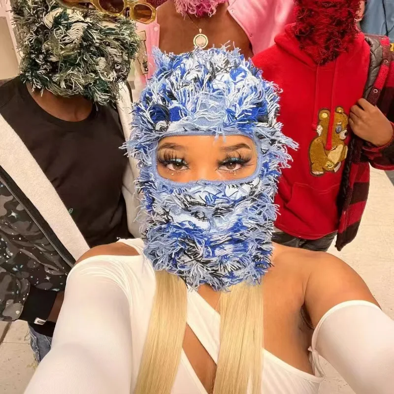 New Style 1 Hole Balaclava Mask Hat Spooky Ski Beanie Camouflage Unisex Full Face Mask Hand Made Knitted Windproof Funny Cap
New Style 1 Hole Balaclava Mask Hat Spooky Ski Beanie Camouflage Unisex Full Face Mask Hand Made Knitted Windproof Funny Cap