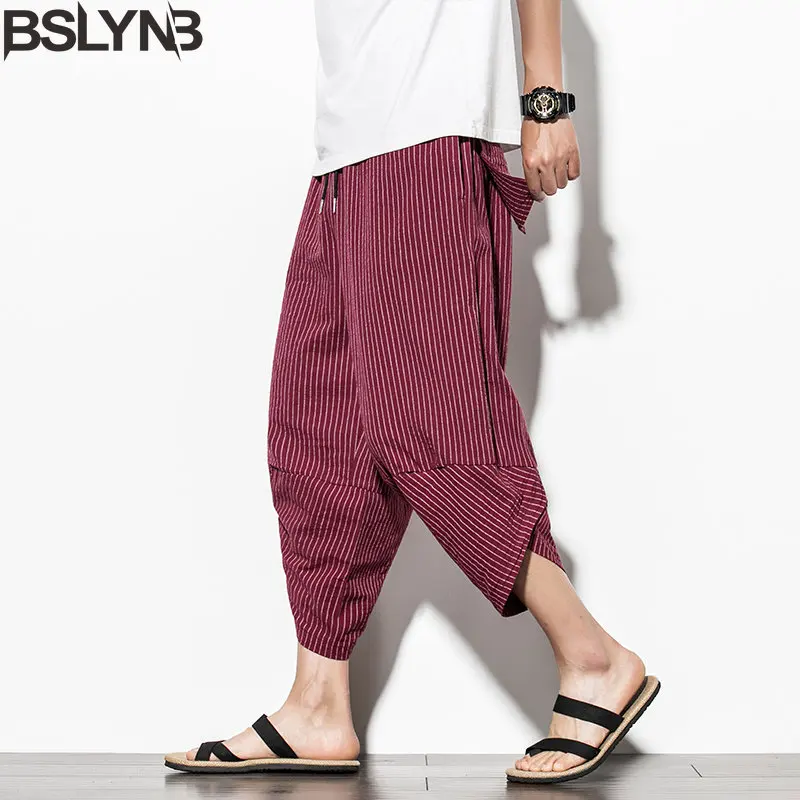 Unsex Summer Baggy Cotton Harem Pants Male Japanese Vintage Striped Trousers Men Women Hip Hop Plus Size Wide Leg Jogger Pants
Unsex Summer Baggy Cotton Harem Pants Male Japanese Vintage Striped Trousers Men Women Hip Hop Plus Size Wide Leg Jogger Pants