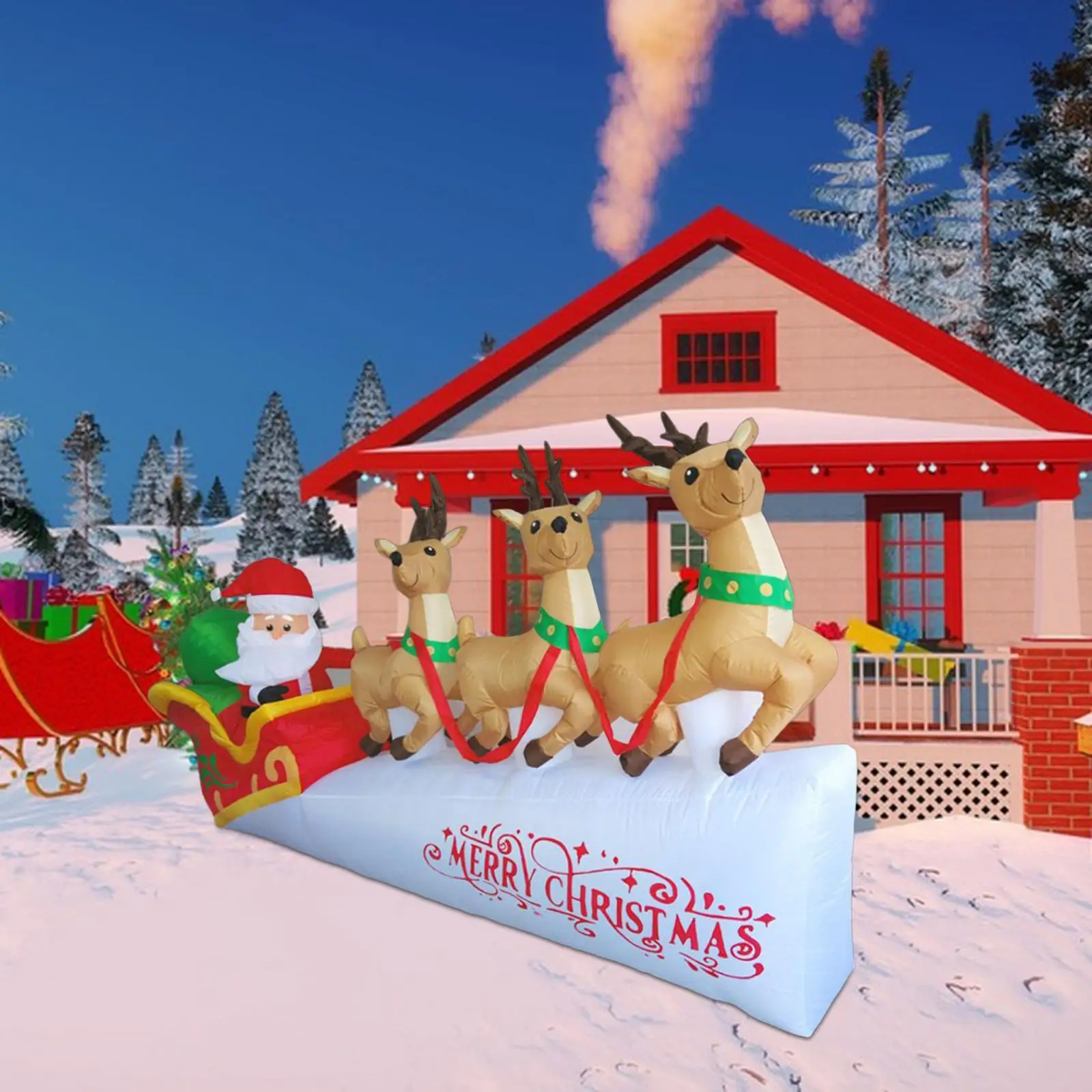 10 ft LED Christmas Inflatable Santa Claus on Sleigh Funny Lighted Inflatable Santa Sleigh with Reindeers for Garden Yard Patio
10 ft LED Christmas Inflatable Santa Claus on Sleigh Funny Lighted Inflatable Santa Sleigh with Reindeers for Garden Yard Patio