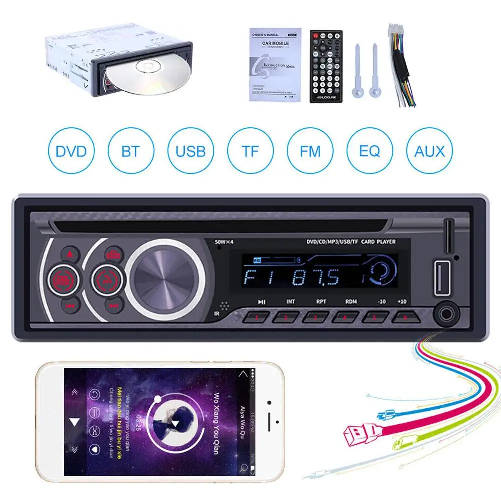 Universal 1 DIN FM Car Radio Bluetooth CD/DVD VCD Headunit Stereo Player Bluetooth Player USB/SD/AUX Mp3 Player For Cars B7L4
Universal 1 DIN FM Car Radio Bluetooth CD/DVD VCD Headunit Stereo Player Bluetooth Player USB/SD/AUX Mp3 Player For Cars B7L4