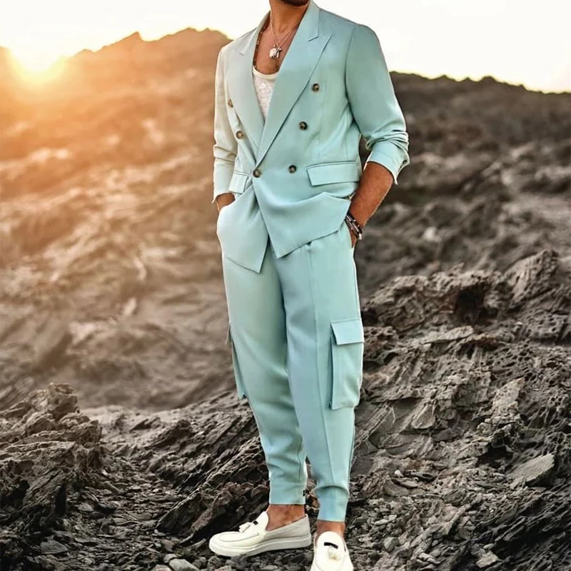 2024 One Button Men Suits Blazer Prom Dinner Formal Party 2 Pieces(Jacket+Pant) Slim Fit Wedding Coat traje de novio
2024 One Button Men Suits Blazer Prom Dinner Formal Party 2 Pieces(Jacket+Pant) Slim Fit Wedding Coat traje de novio