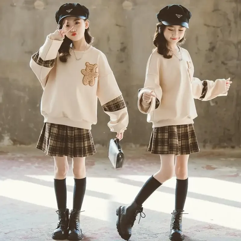 2023 autumn winter Girls Clothes teenager bear hoodie t shirt + plaid shorts JK pleated skirt uniform 4 5 6 7 8 9 10 11 12 years
2023 autumn winter Girls Clothes teenager bear hoodie t shirt + plaid shorts JK pleated skirt uniform 4 5 6 7 8 9 10 11 12 years