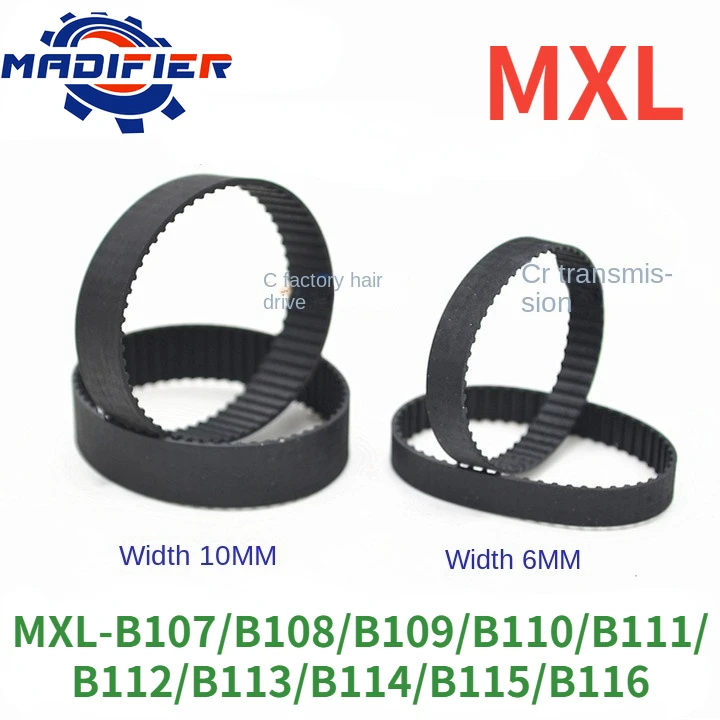 GKTOOLS MXL Synchronous Timing belt B107MXL/B108MXL/B109MXL/B110MXL/ B111MXL/B112MXL/B113MXL/B114MXL/B115MXL/B116MXLWidth 6/10mm
GKTOOLS MXL Synchronous Timing belt B107MXL/B108MXL/B109MXL/B110MXL/ B111MXL/B112MXL/B113MXL/B114MXL/B115MXL/B116MXLWidth 6/10mm